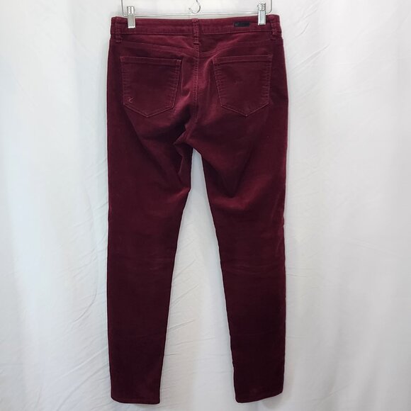 Kut From The Kloth Diana Corduroy Skinny Jeans Womens 4P Red Pants Petite OO02X - Picture 3 of 9